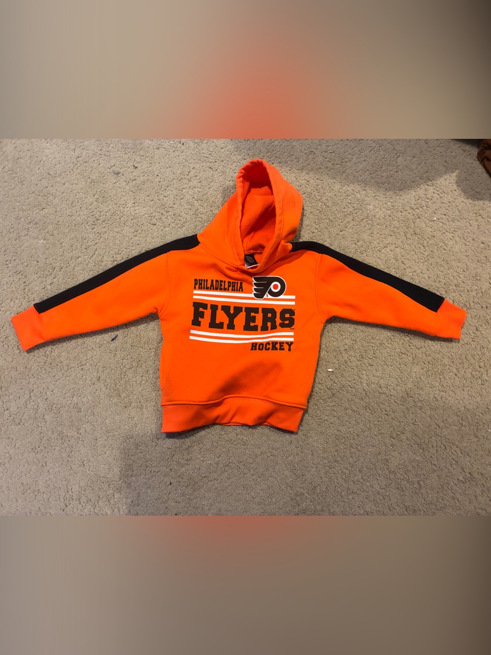 NHL Philadelphia Flyers Orange and Black Kids Hoodie